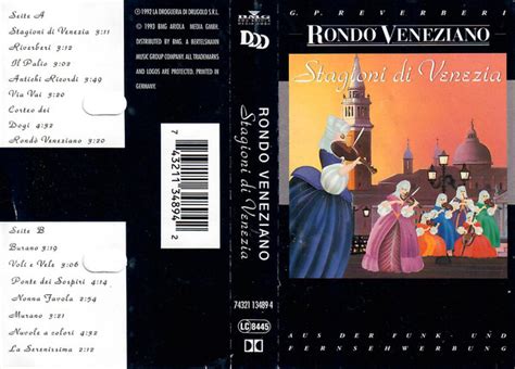 Rondo Veneziano Stagioni Di Venezia 1993 Cassette Discogs