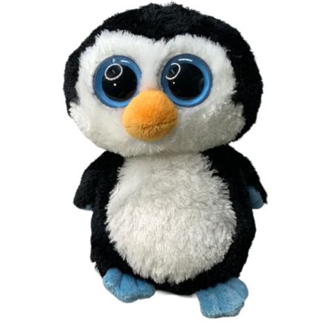 Ty Waddles Penguin Beanie Boos Tuxedo Plush Toy Big Eyes Ebay