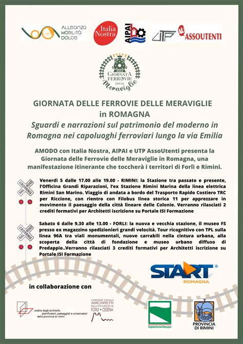 Giornata Ferrovie Meraviglie a Forlì e Rimini il 5 e il 6 maggio