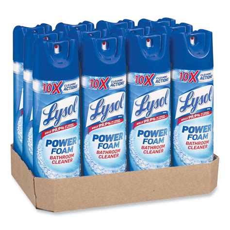 Lysol® Brand Power Foam Bathroom Cleaner 24 Oz Aerosol Spray 12