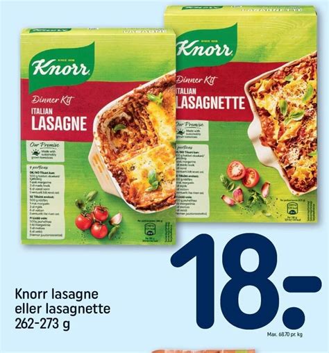 Knorr Lasagne Eller Lasagnette Tilbud Hos Rema