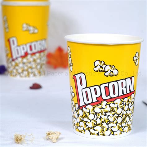 24oz Popcorn Paper Cup Popcorn Bucket For Cinema China Popcorn Bucket