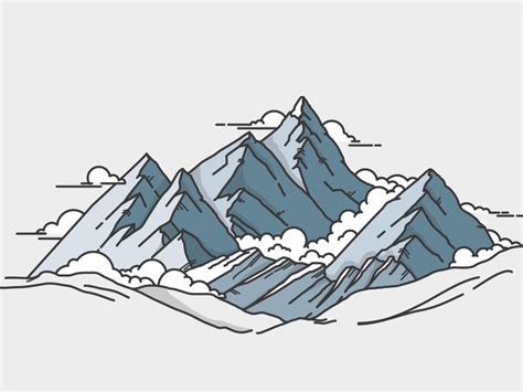 Few Peaks Illustration Design Illustration Mountain Illustration