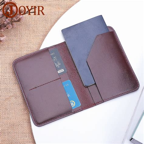 Joyir Genuine Leather Passport Cover Business Id Card Holder Organizer