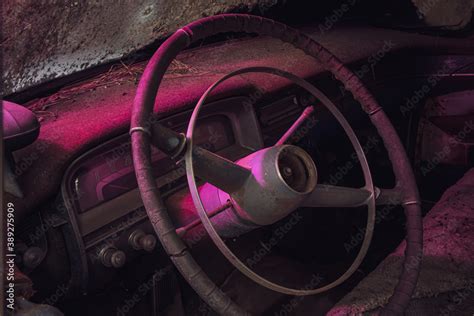 Vintage Pink Cadillac Stock Photo | Adobe Stock