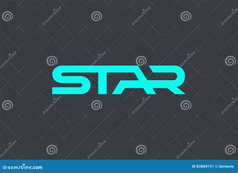 Star Text Logo Design Template. Modern Hitech Lettering. Stock ...