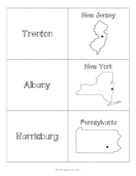 Northeast States & Capitals Map Worksheet and Flashcards Download ...