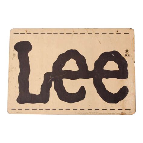 Vintage Lee Logo Ad Sign | Chairish