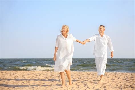 Premium Photo Happy Mature Couple At Sea Resort