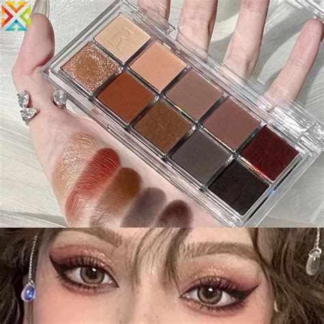 Matte Glitter Eyeshadow Palette Shimmer And Shine Eye Shadow Makeup Pallete Nude Smokey Black