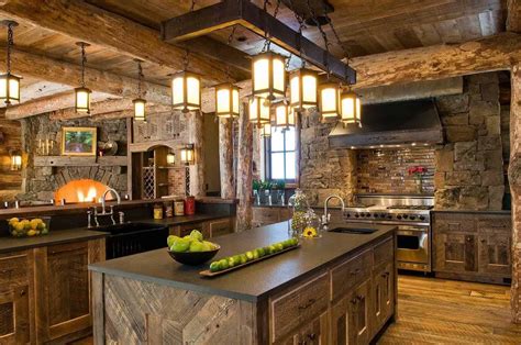 30+ Rustic Mountain Home Kitchens - DECOOMO