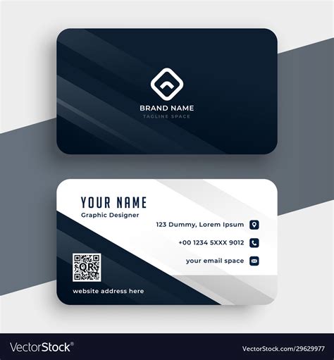 Clean Simple Business Card Template Modern Design Vector Image