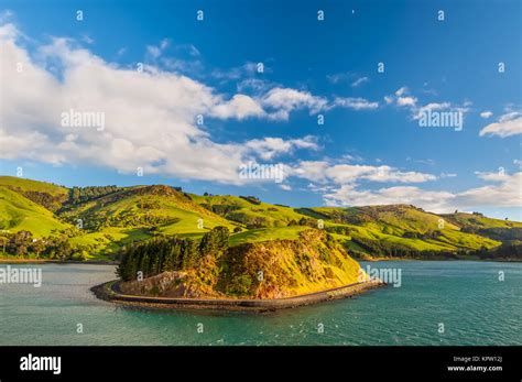 New Zealand Otago Region Coastal Landscape Stock Photo Alamy