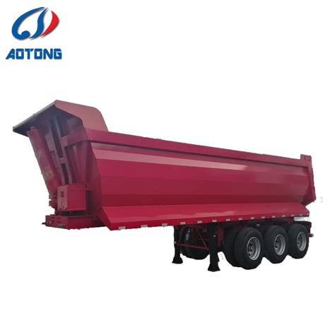 3 Axle Dump Semi Trailer Heavy Duty 45 60 Cubic Meter Tipper Rear U