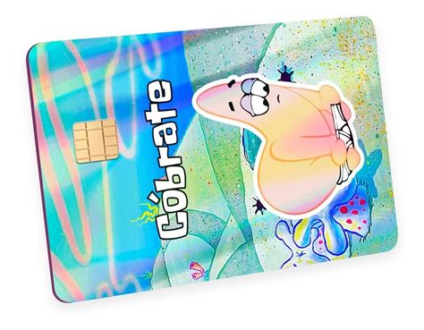 Sticker Holográfico Tarjeta Bob Esponja Patricio Cóbrate MercadoLibre