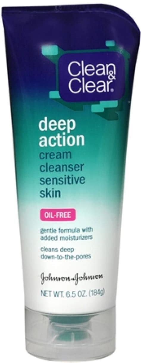 Clean Clear Deep Action Cream Cleanser Sensitive Skin Oil Free