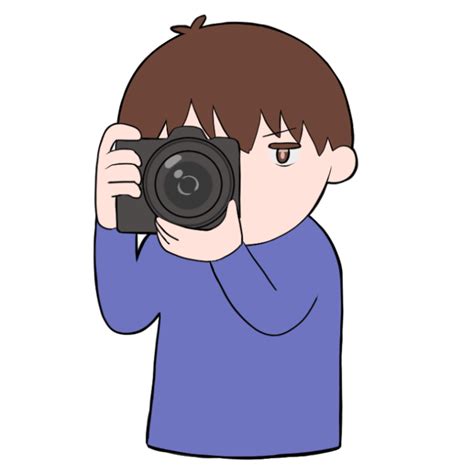 写真を撮る人のイラスト フリー写真テイクアウト