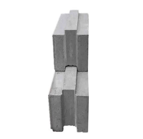 Solid Blocks Grey Interlocking Concrete Block For Side Walls Size