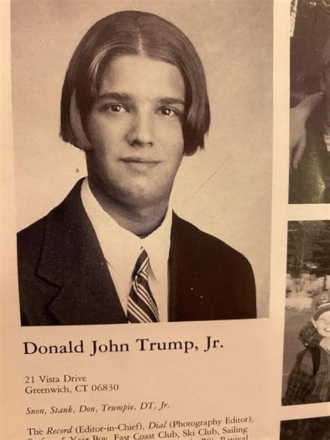 Donald Trump Jrs Yearbook Photo From Prep Boarding School Note His