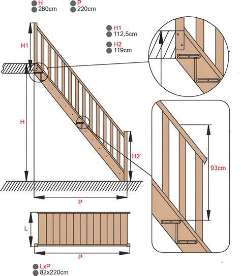 Handystairs Gesloten Rechte Trap Vega Cm Hoog Grenen