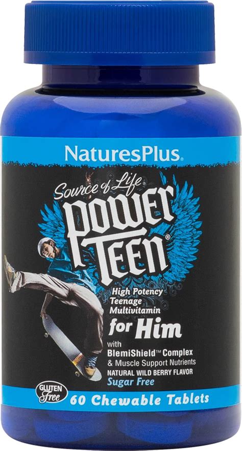 Amazon.com: Natures Plus Power Teen for Him - 60 Chewable Tablets, Wild ...