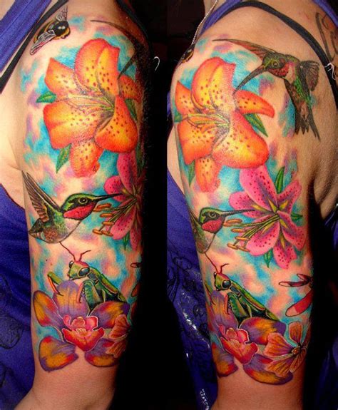 55 Amazing Hummingbird Tattoo Designs Art And Design Flower Tattoo