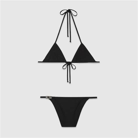 Sparkling Jersey Bikini Set In Black GUCCI US