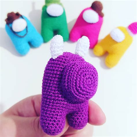 Among Us Miniature Toys, Crochet Stuffed Among Us, Plush Am - Inspire ...