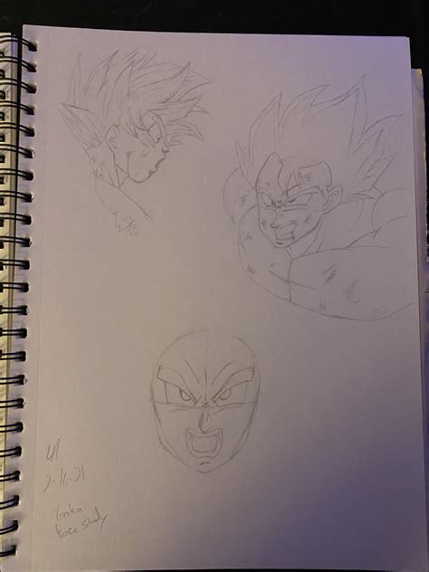 Goku face study. What do you guys think? : r/learntodraw