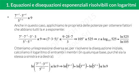 Equazioni E Disequazioni Esponenziali Con Logaritmi