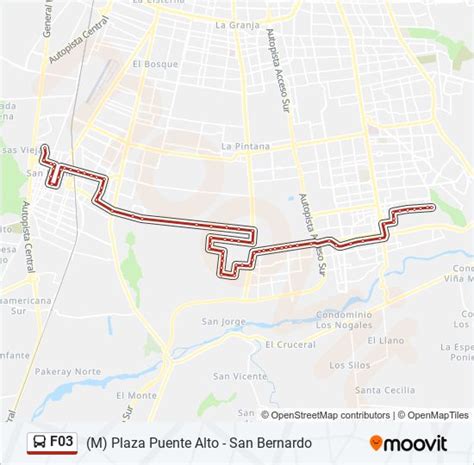 Ruta F Horarios Paradas Y Mapas M Pza Puente Alto Actualizado