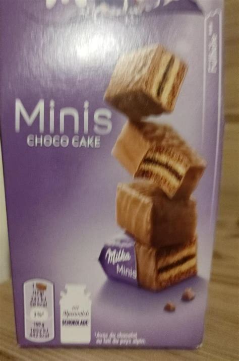 minis choco cake Milka kalorie kJ a nutriční hodnoty