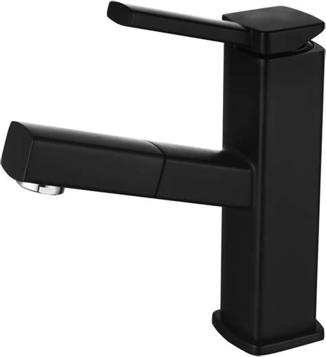 Bathroom Mixer Sink Faucet With Pull Out Sprayer Rotating Mixer Tap For Hot And Cold Water
