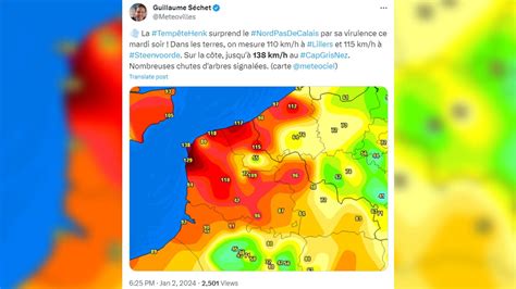 Tempête Henk Des Rafales De Vent à Près De 140kmh Relevées Au Cap