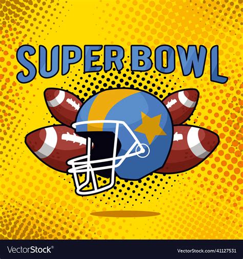 Super Bowl Card Royalty Free Vector Image Vectorstock