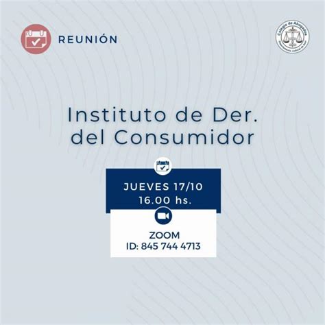 C A A Reuniones Reuni N Del Instituto De Derecho Del Consumidor