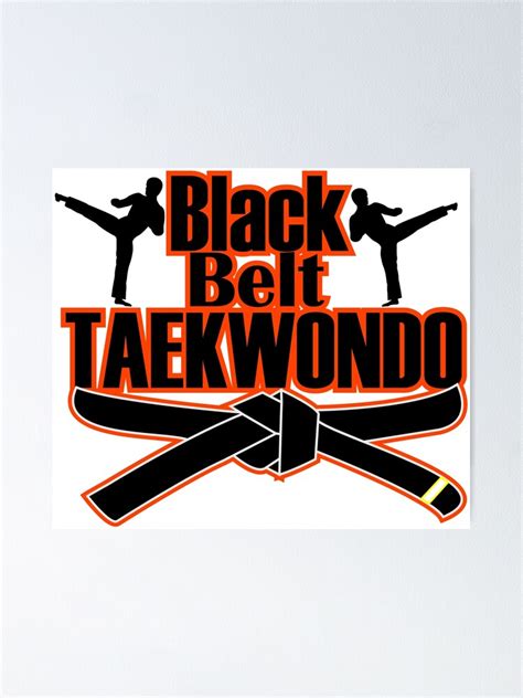 "black belt taekwondo" Poster for Sale by manyundesign | Redbubble