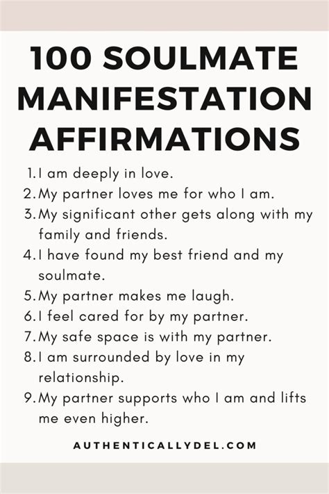 Soulmate Affirmations To Attract Love Authentically Del