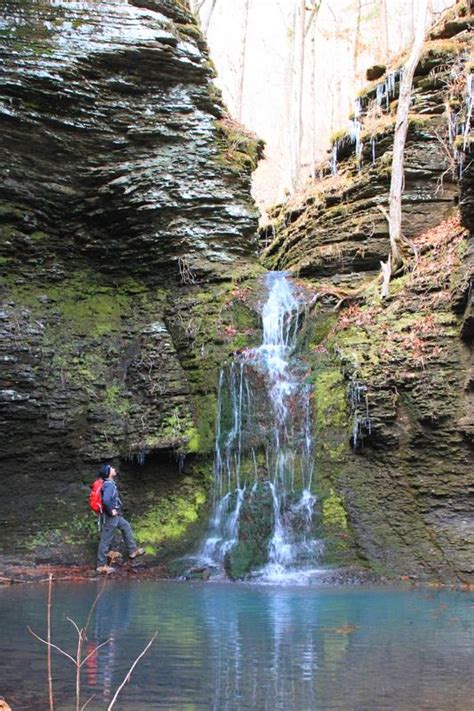 Fuzzybutt Falls Richland Creek Wilderness Ozark Forest Arklahoma Hiker