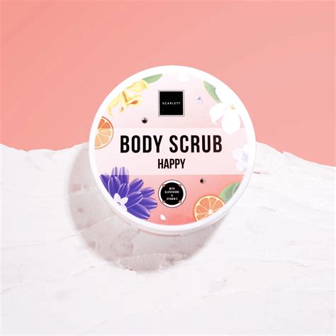 Scarlett Whitening Body Scrub Happy 250 Ml Raena Beauty Platform Reseller And Dropship