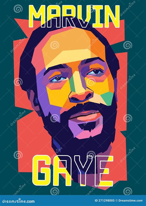 Marvin Gaye Vector Portrait Illustration Wpap Art Style Editorial