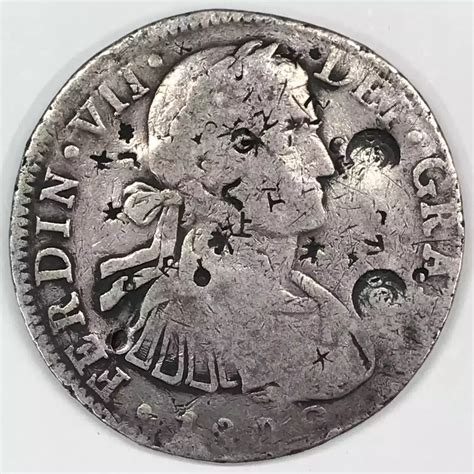 1809-Mo TH Mexico Silver 8 REALES Chopmarked - Old Pueblo Coin