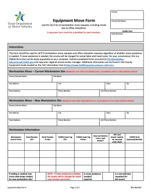 Fillable Online Equipment Move Form Fax Email Print PdfFiller