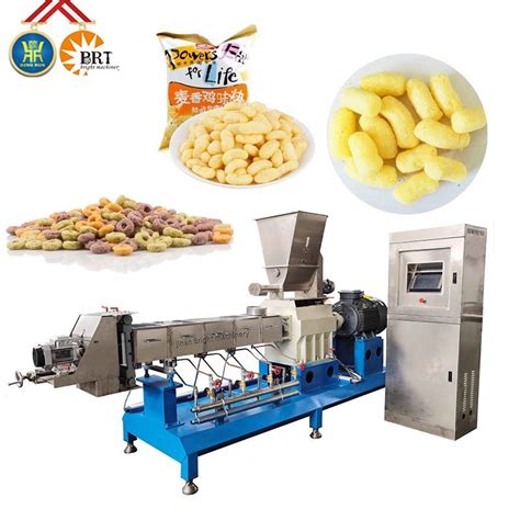 Automatic Corn Puff Snacks Maize Cheese Ball Making Factory Curls