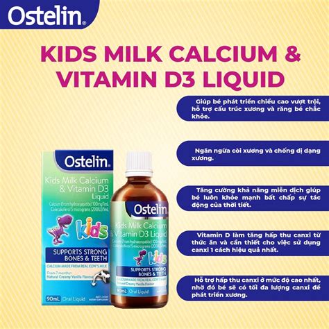 Siro Kids Milk Calcium And Vitamin D3 Liquid Giúp Tăng Hấp Thu Canxi Cho