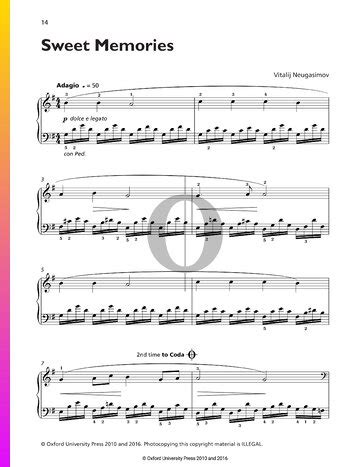 Sweet Memories (Vitalij Neugasimov) Piano Sheet Music - OKTAV