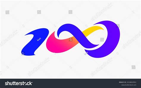 100 Logotype Design Infinity Twist Numbers Stock Vector Royalty Free