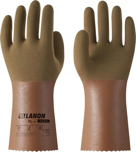 LANON Nitrile Chemical Resistant Gloves Reusable Heavy Duty Safety