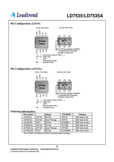 LD7535 Datasheet - Leadtrend Technology