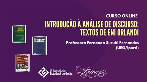 Curso Introdução à Análise De Discurso Textos De Eni Orlandi